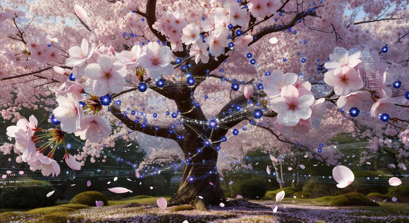 桜とデジタルネットワーク
